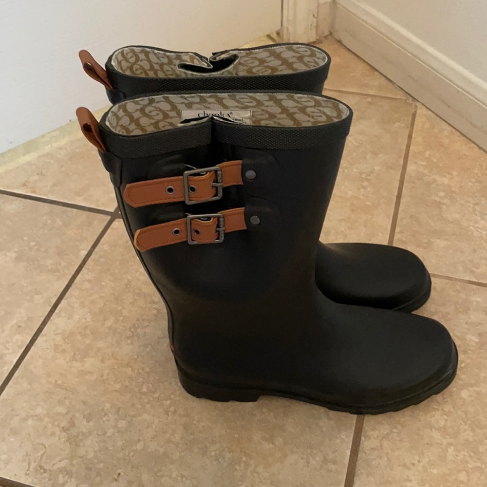 Black Rain Boots